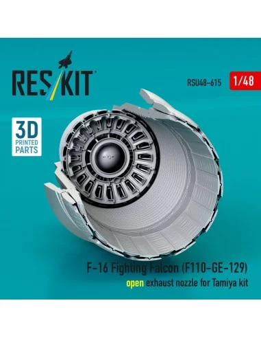 F-16 Fighting Falcon (F110-GE-129) open exhaust nozzle for Tamiya k...