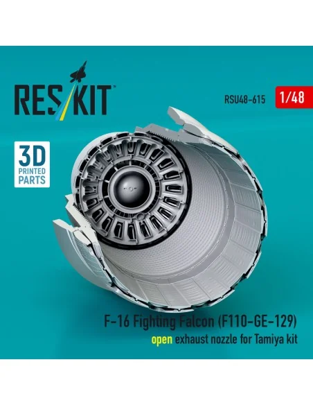 F-16 Fighting Falcon (F110-GE-129) open exhaust nozzle for Tamiya k...
