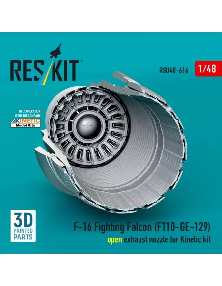 F-16 Fighting Falcon (F110-GE-129) open exhaust nozzle for Kinetic ...