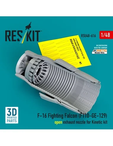 F-16 Fighting Falcon (F110-GE-129) open exhaust nozzle for Kinetic ...