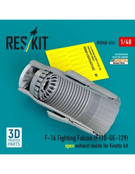 F-16 Fighting Falcon (F110-GE-129) open exhaust nozzle for Kinetic ...