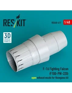 F-16 Fighting Falcon (F100-PW-220) open exhaust nozzle for Hasegawa...