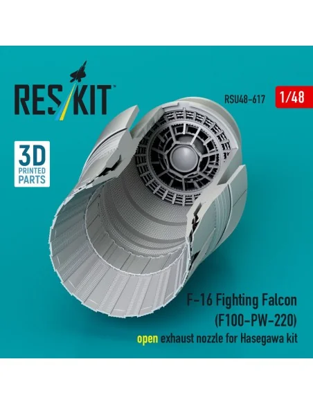 F-16 Fighting Falcon (F100-PW-220) open exhaust nozzle for Hasegawa...
