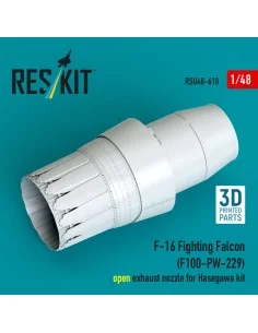 F-16 Fighting Falcon (F100-PW-229) open exhaust nozzle for Hasegawa...
