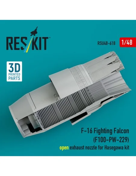 F-16 Fighting Falcon (F100-PW-229) open exhaust nozzle for Hasegawa...