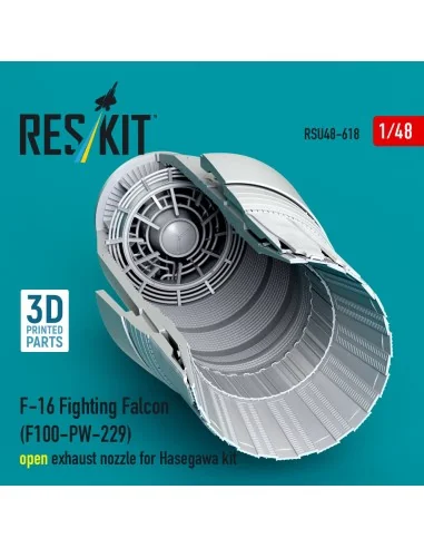 F-16 Fighting Falcon (F100-PW-229) open exhaust nozzle for Hasegawa...