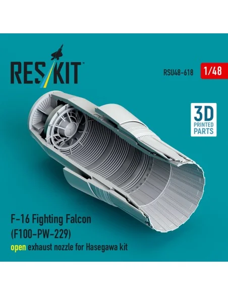 F-16 Fighting Falcon (F100-PW-229) open exhaust nozzle for Hasegawa...
