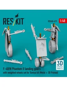 F-4B/N Phantom II landing gears with weighted wheels set for Tamiya...