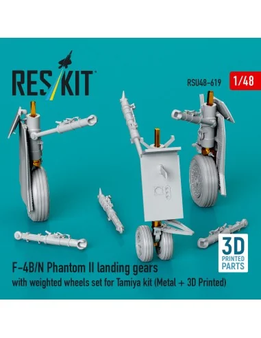 F-4B/N Phantom II landing gears with weighted wheels set for Tamiya...