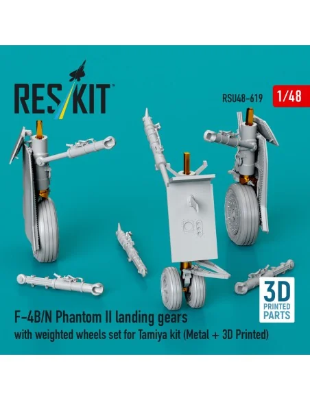 F-4B/N Phantom II landing gears with weighted wheels set for Tamiya...