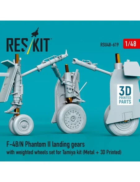 F-4B/N Phantom II landing gears with weighted wheels set for Tamiya...
