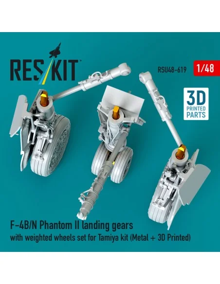 F-4B/N Phantom II landing gears with weighted wheels set for Tamiya...