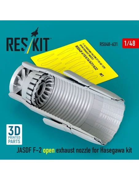 JASDF F-2 open exhaust nozzle for Hasegawa kit (3D Printed), 1/48 -...