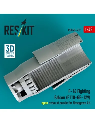 F-16 Fighting Falcon (F110-GE-129) open exhaust nozzle for Hasegawa...