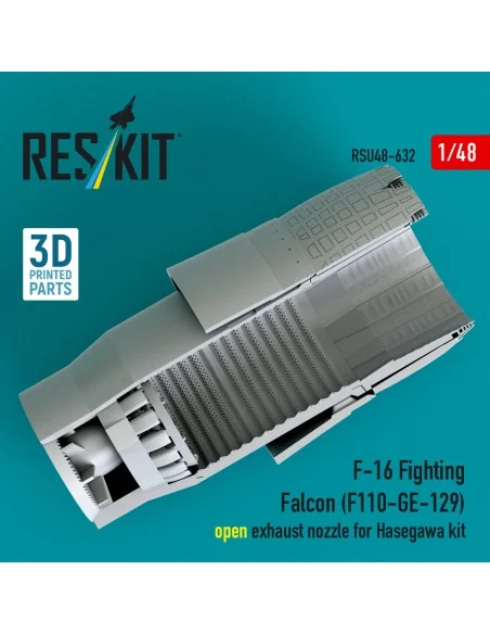 F-16 Fighting Falcon (F110-GE-129) open exhaust nozzle for Hasegawa...