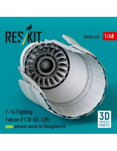 F-16 Fighting Falcon (F110-GE-129) open exhaust nozzle for Hasegawa...
