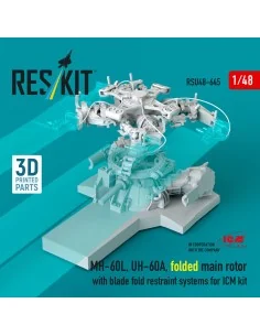 MH-60L, UH-60A, folded main rotor with blade fold restraint systems... 2