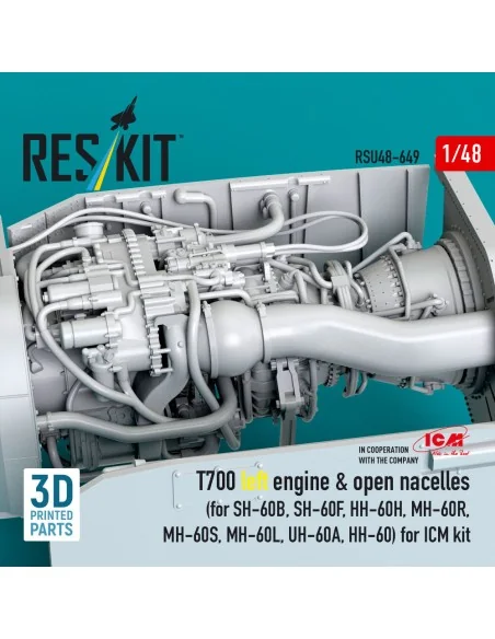 T700 left engine & open nacelles (for SH-60B, SH-60F, HH-60H, MH-60...