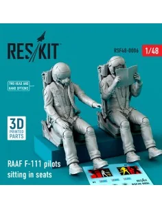 RAAF F-111 pilots sitting in seats (2 pcs) (3D Printed), 1/48 - Res...