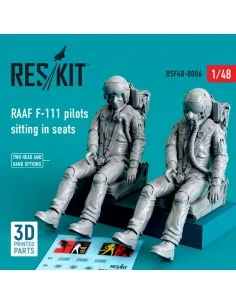 RAAF F-111 pilots sitting in seats (2 pcs) (3D Printed), 1/48 - Res... 2