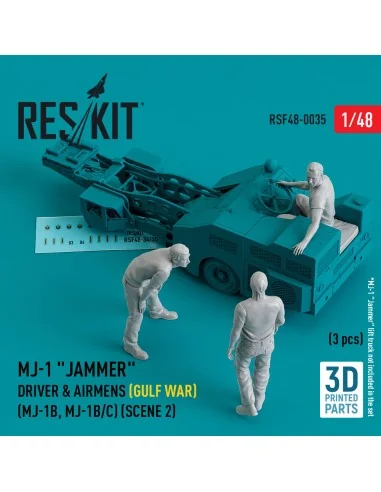 MJ-1 Jammer Driver & airmens (Gulf War) (MJ-1B, MJ-1B/C) (scene 2) ...