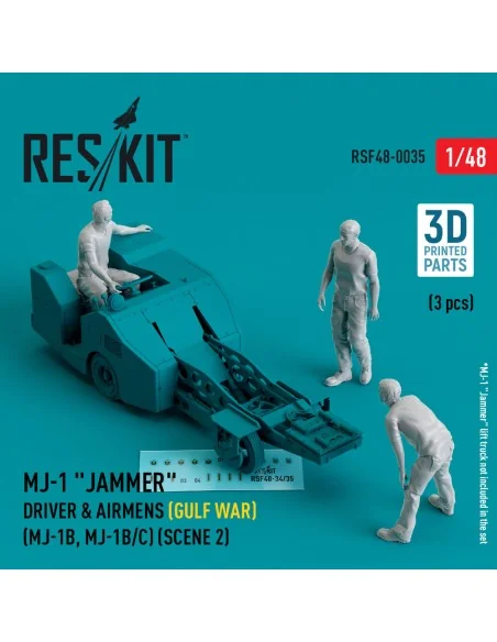 MJ-1 Jammer Driver & airmens (Gulf War) (MJ-1B, MJ-1B/C) (scene 2) ...