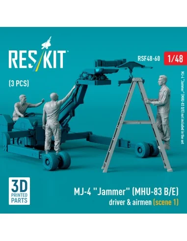 MJ-4 Jammer (MHU-83 B/E) driver & airmen (scene 1) (3 pcs) (3D Prin...