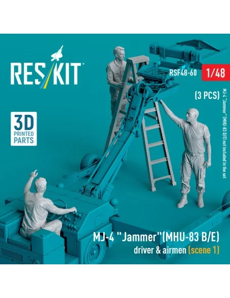 MJ-4 Jammer (MHU-83 B/E) driver & airmen (scene 1) (3 pcs) (3D Prin...