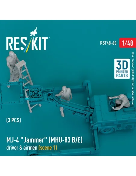 MJ-4 Jammer (MHU-83 B/E) driver & airmen (scene 1) (3 pcs) (3D Prin...