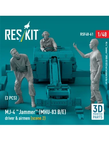 MJ-4 Jammer (MHU-83 B/E) driver & airmen (scene 2) (3 pcs) (3D Prin...