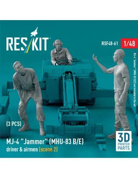 MJ-4 Jammer (MHU-83 B/E) driver & airmen (scene 2) (3 pcs) (3D Prin...