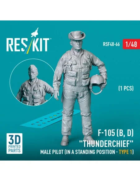F-105 (D, F, G) Thunderchief male pilot (in a standing position - t...