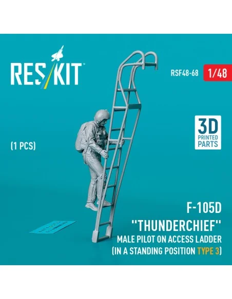 F-105 (D, F, G) Thunderchief male pilot on access ladder (type 3) (...