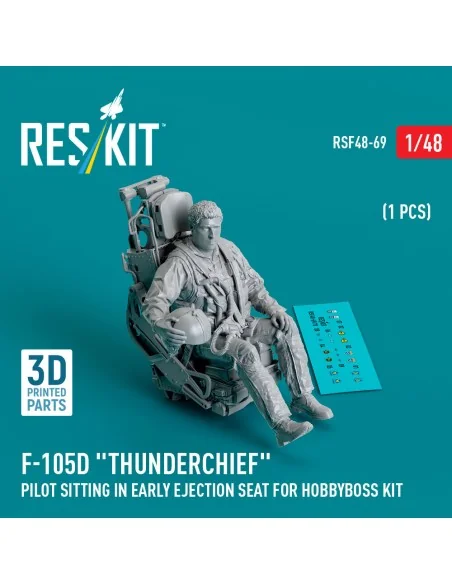 F-105D Thunderchief pilot sitting in early ejection seat for HobbyB...