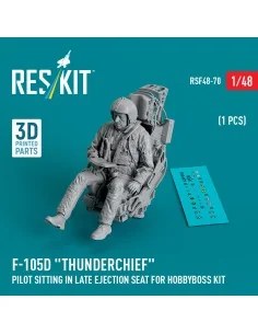 F-105D Thunderchief pilot sitting in late ejection seat for HobbyBo...
