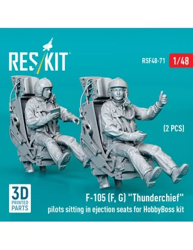 F-105 (F, G) Thunderchief pilots sitting in ejection seats for Hobb...
