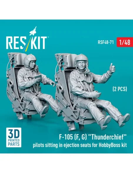 F-105 (F, G) Thunderchief pilots sitting in ejection seats for Hobb...