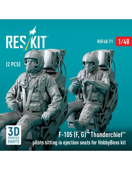 F-105 (F, G) Thunderchief pilots sitting in ejection seats for Hobb...