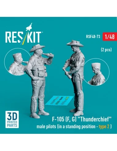F-105 (F, G) Thunderchief male pilots (in a standing position - typ...
