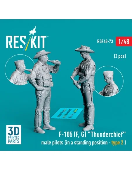F-105 (F, G) Thunderchief male pilots (in a standing position - typ...