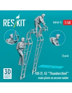 F-105 (F, G) Thunderchief male pilots on access ladder (2 pcs) (3D ...