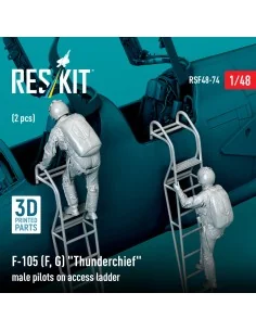 F-105 (F, G) Thunderchief male pilots on access ladder (2 pcs) (3D ... 2