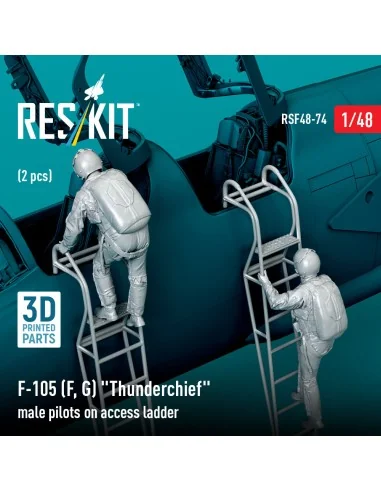 F-105 (F, G) Thunderchief male pilots on access ladder (2 pcs) (3D ...