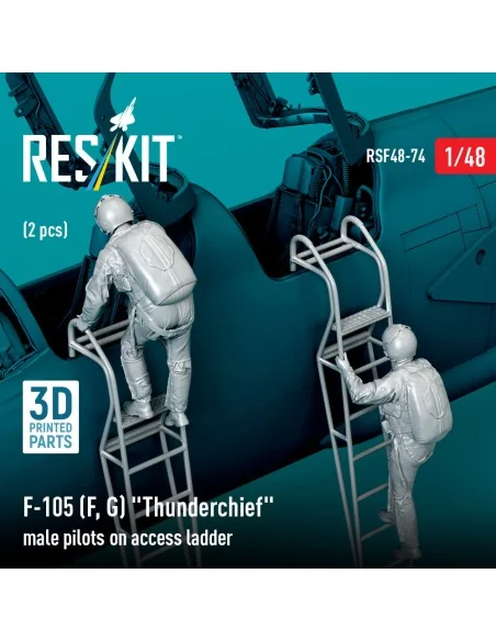 F-105 (F, G) Thunderchief male pilots on access ladder (2 pcs) (3D ...