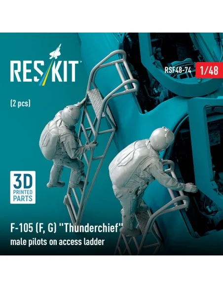 F-105 (F, G) Thunderchief male pilots on access ladder (2 pcs) (3D ...