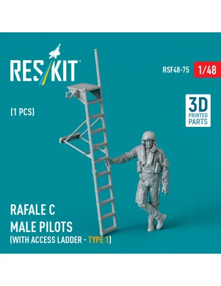 Rafale C male pilot with access ladder (type 1) (1 pcs) (3D Printed...