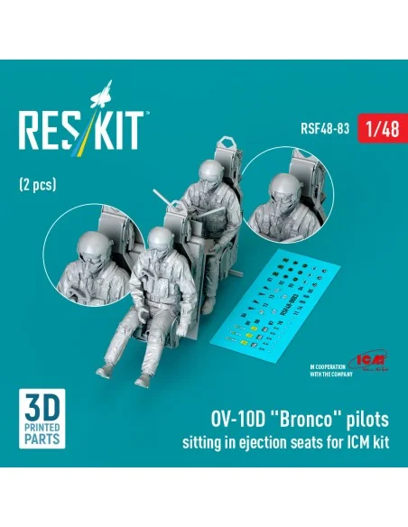 OV-10D Bronco pilots sitting in ejection seats for ICM kit (2 pcs) ...