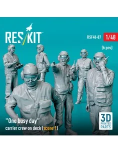 One busy day carrier crew on deck (scene 1) (6 pcs) (3D Printed), 1...