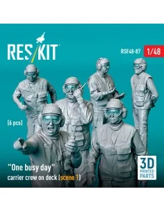 One busy day carrier crew on deck (scene 1) (6 pcs) (3D Printed), 1... 2