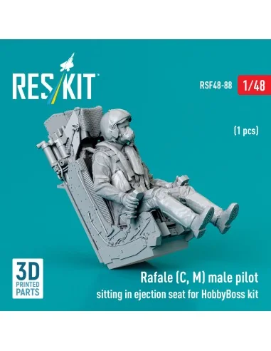 Rafale (C, M) male pilot sitting in ejection seat for HobbyBoss kit...